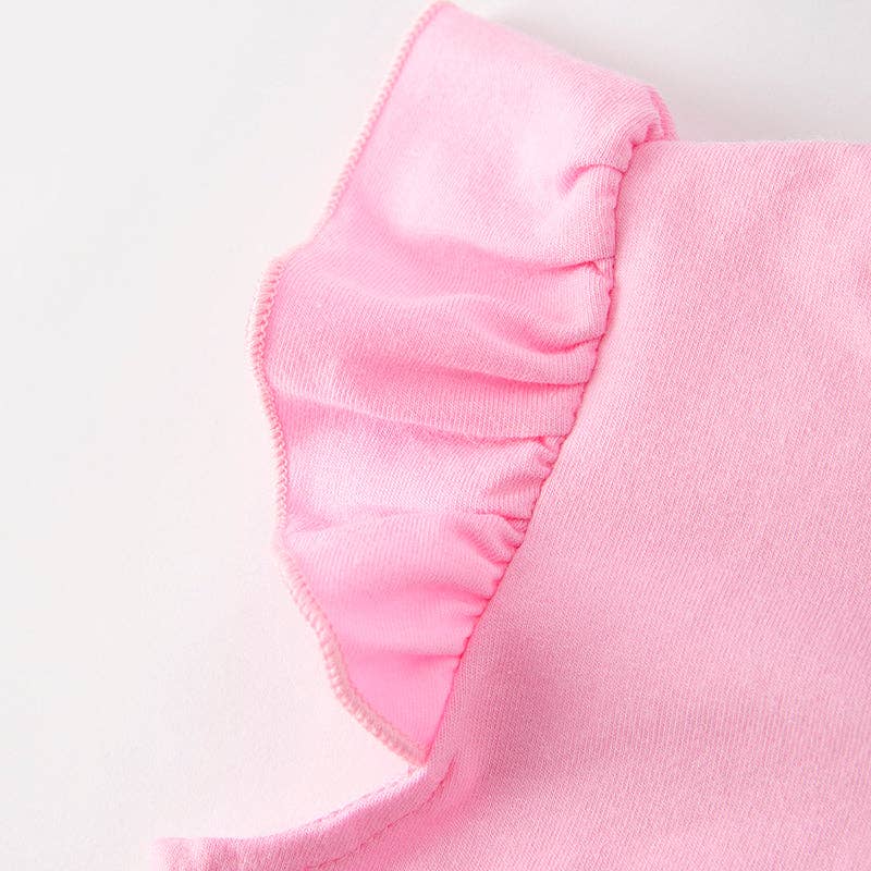 Girls Back To School Pink Bow Pencil Short Set