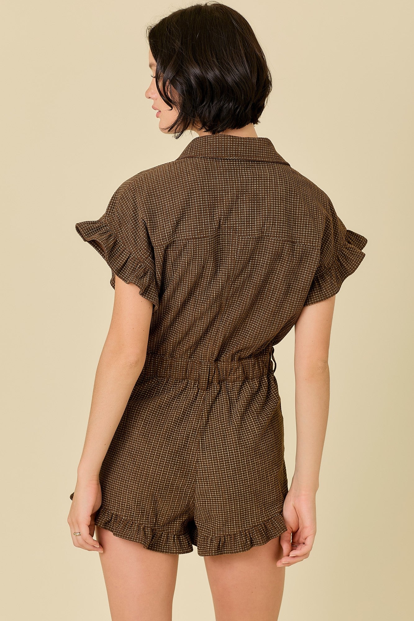 Gingham Corduroy Romper