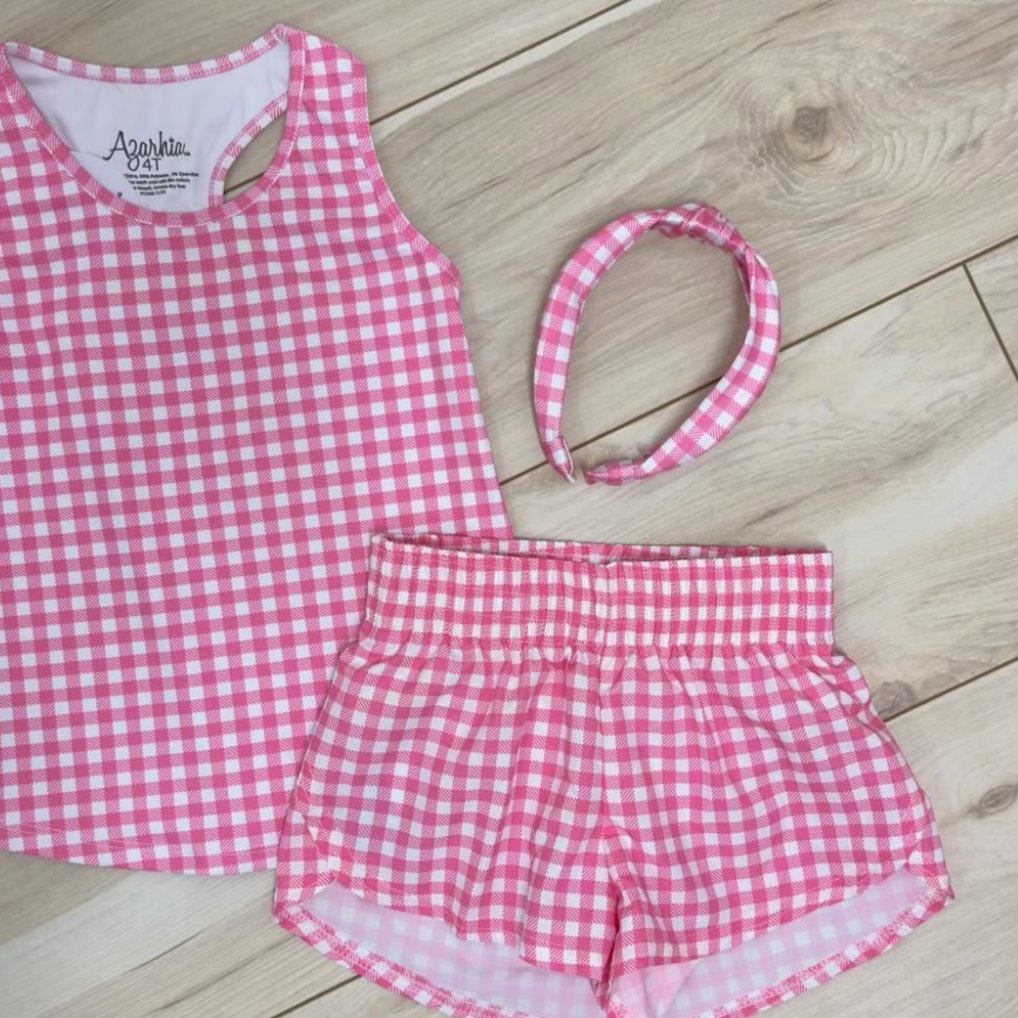 Gingham Headband for Girls