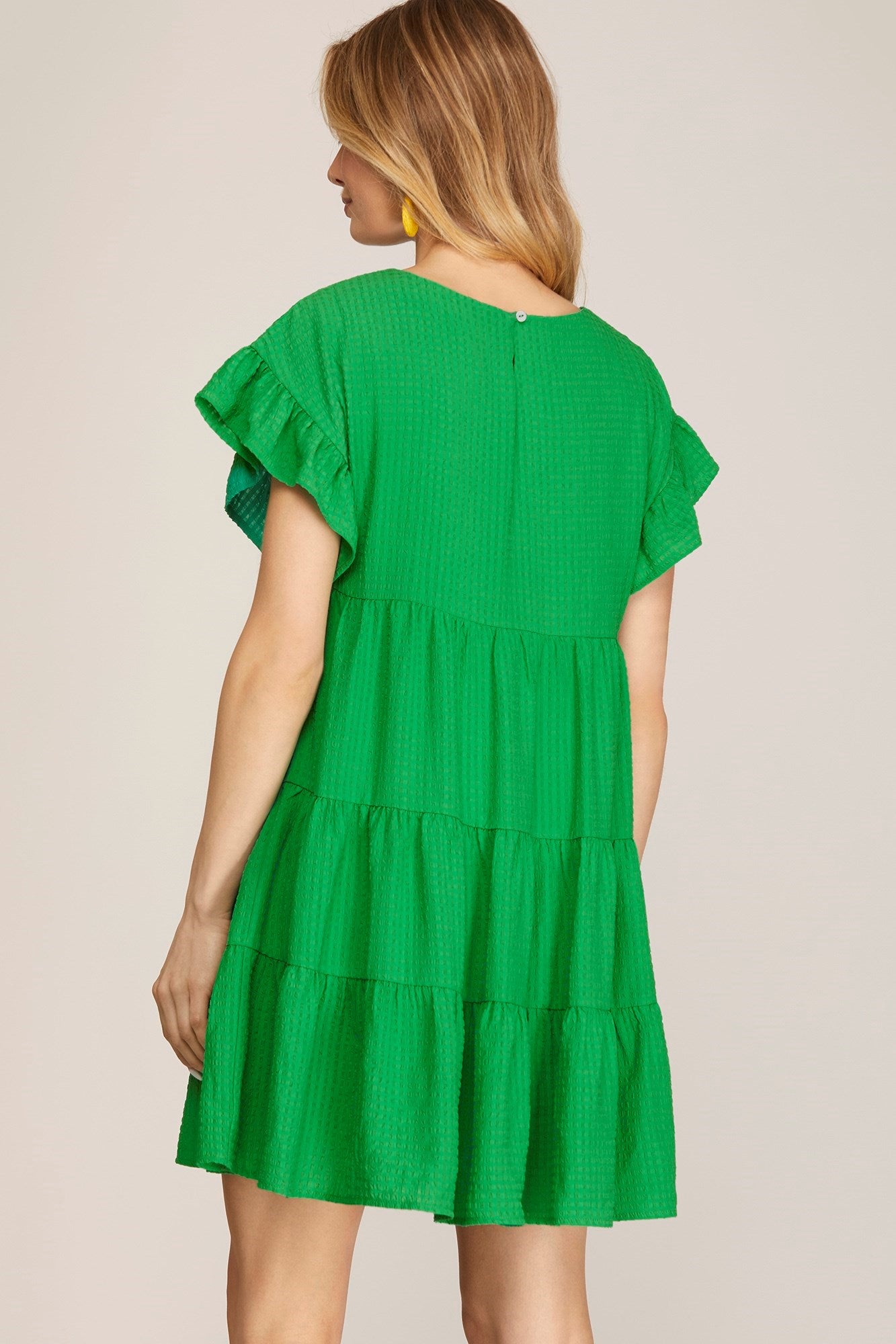 Green Ruffled Dress