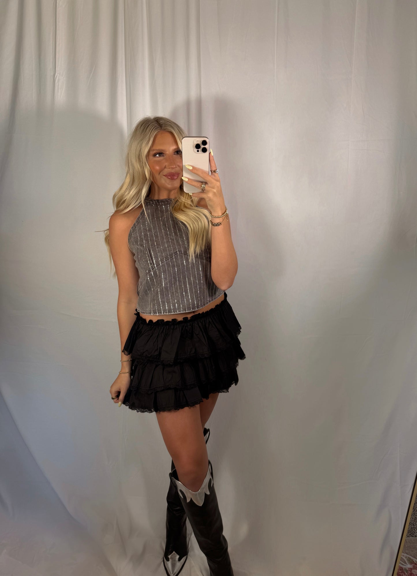 Rhinestone Halter Top