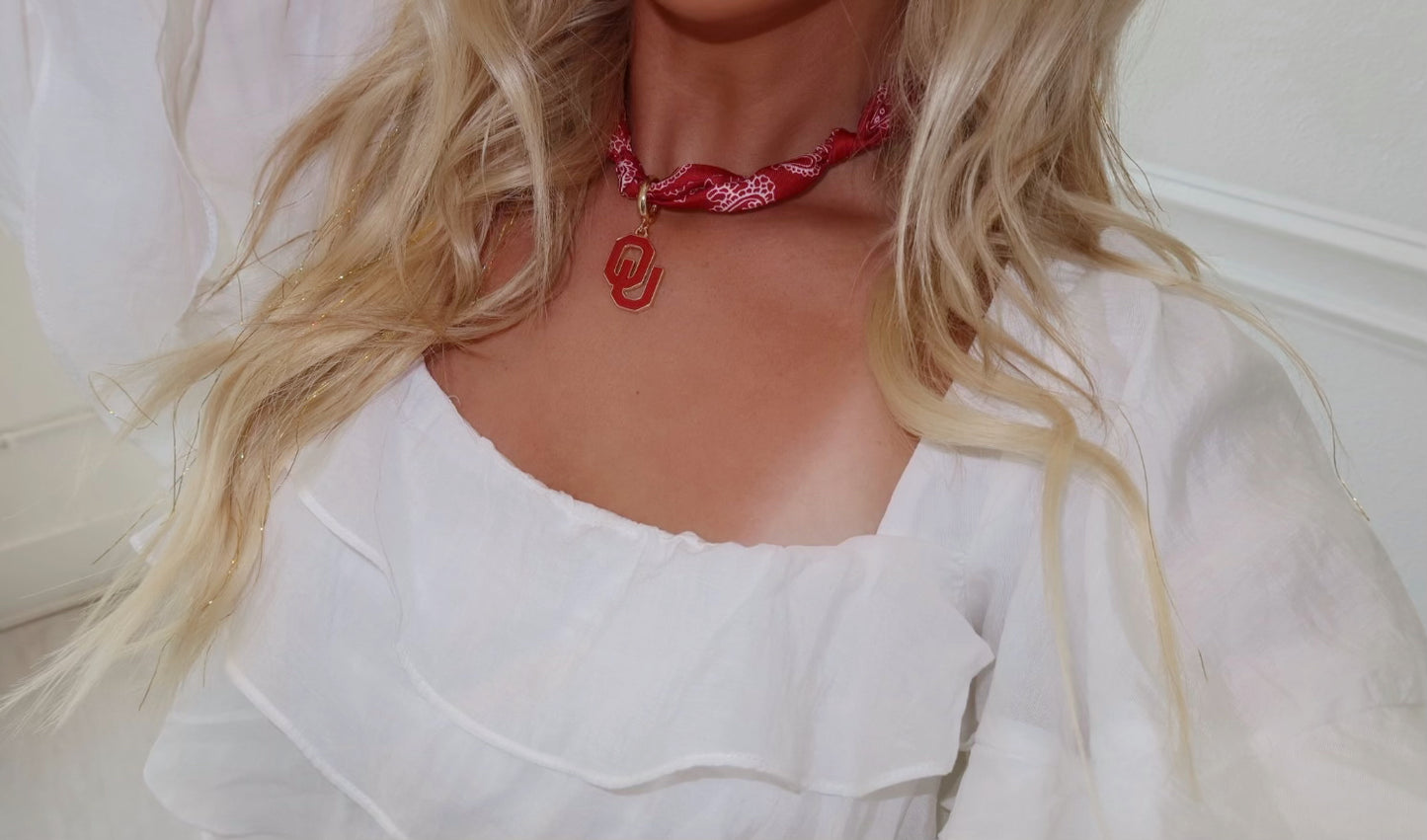 OU Scarf Necklace