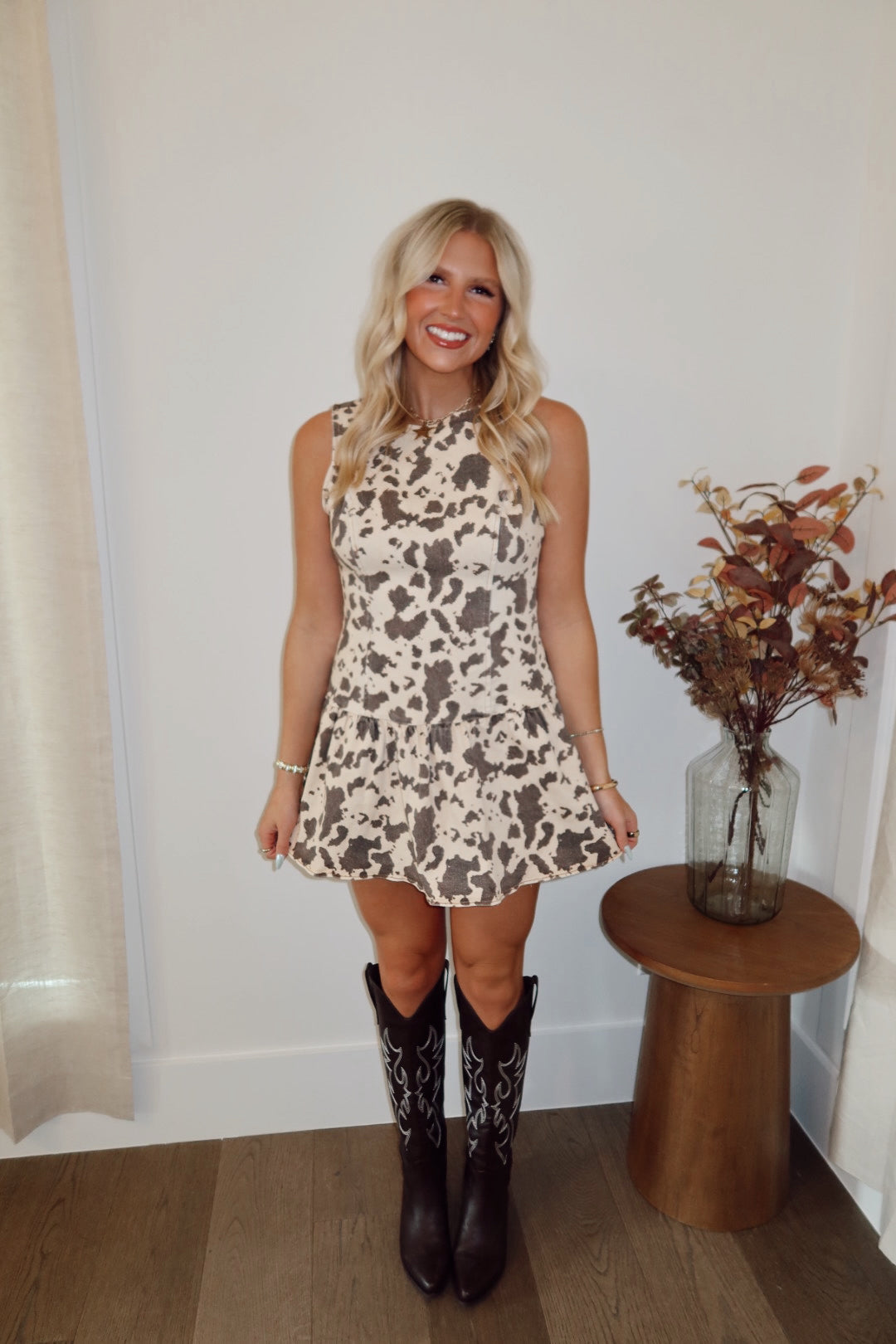 Falling For Cowgirl Mini Dress