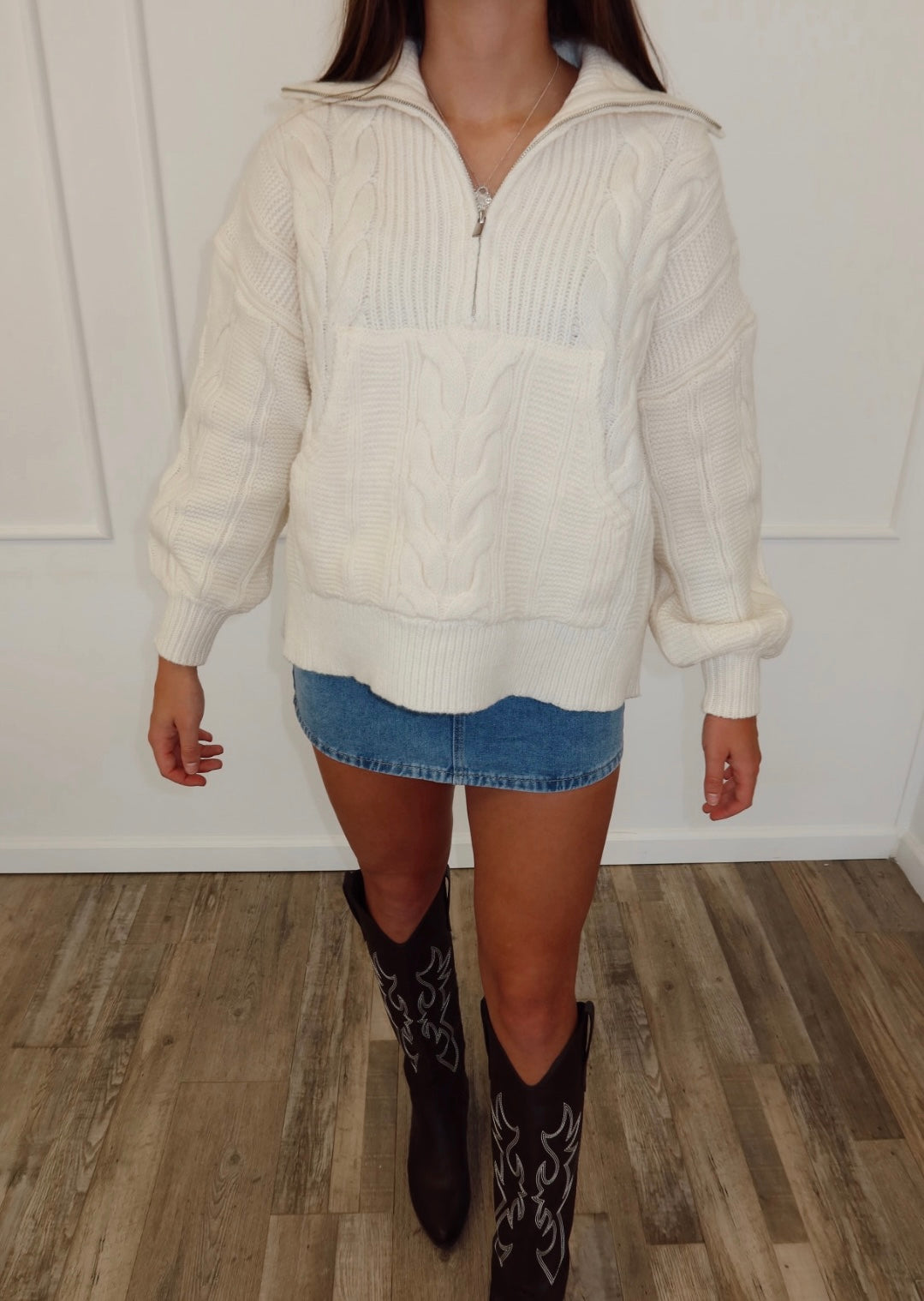 Knit Half Zip Sweater