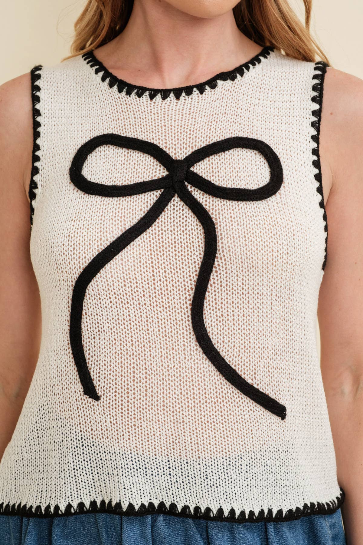 Knitted Bow Top