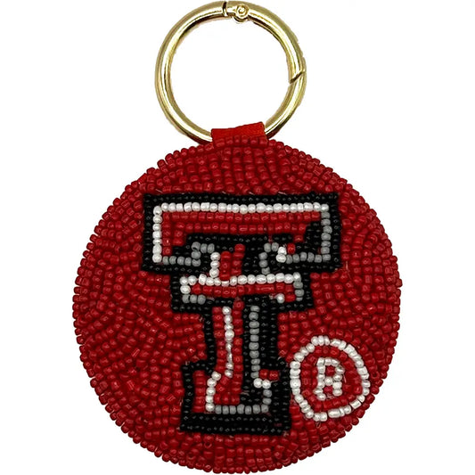 TTU Beaded Keychain
