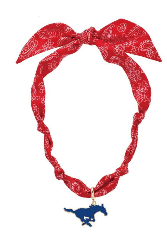 SMU Scarf Necklace