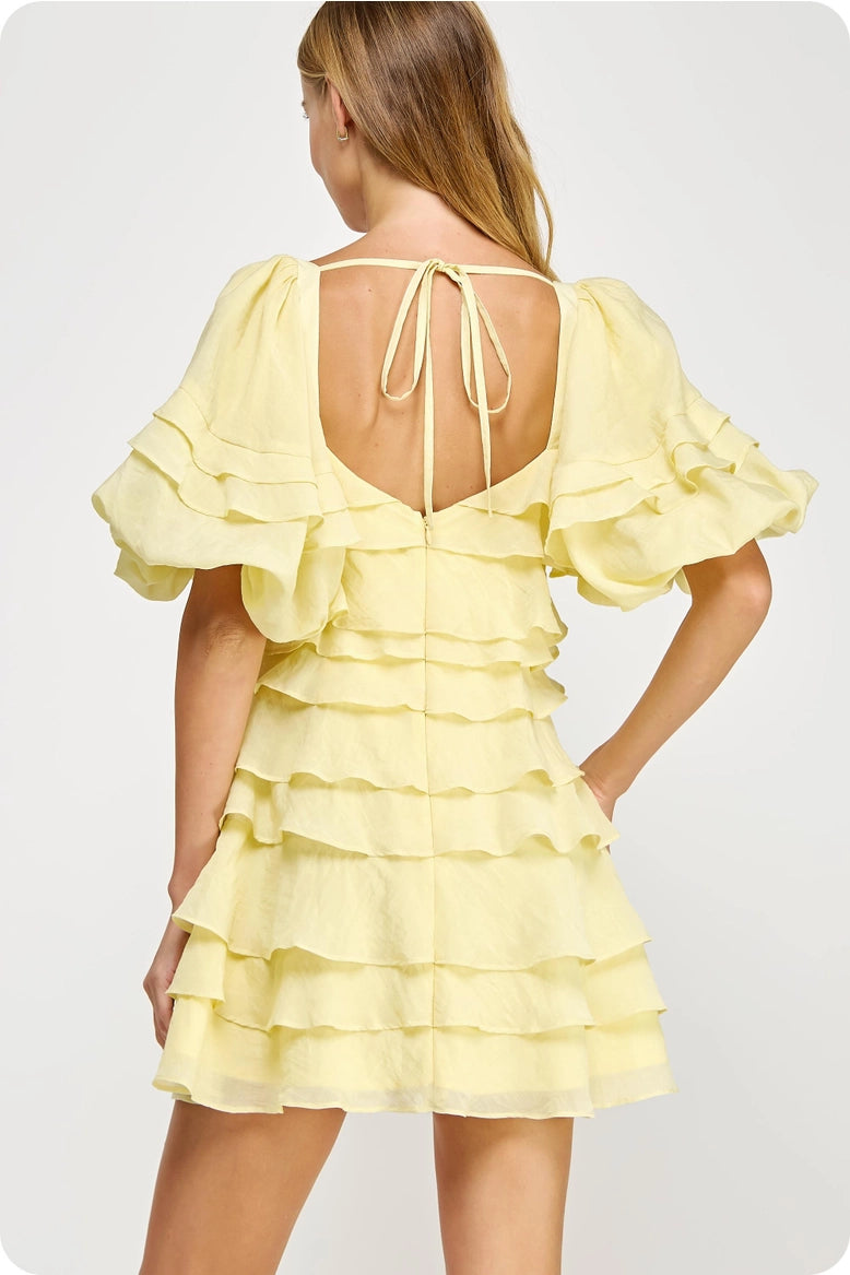 Ruffle Layered Mini Dress