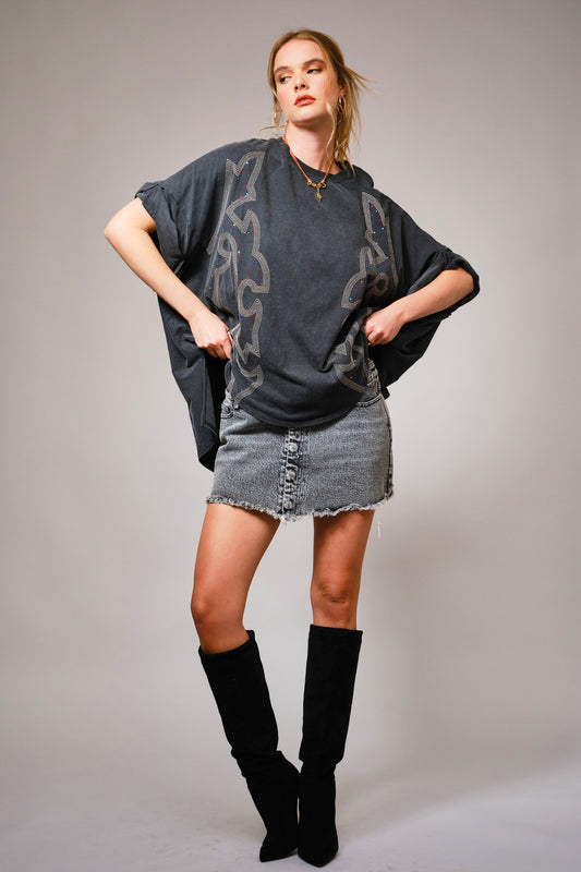 Western Rhinestone Tee