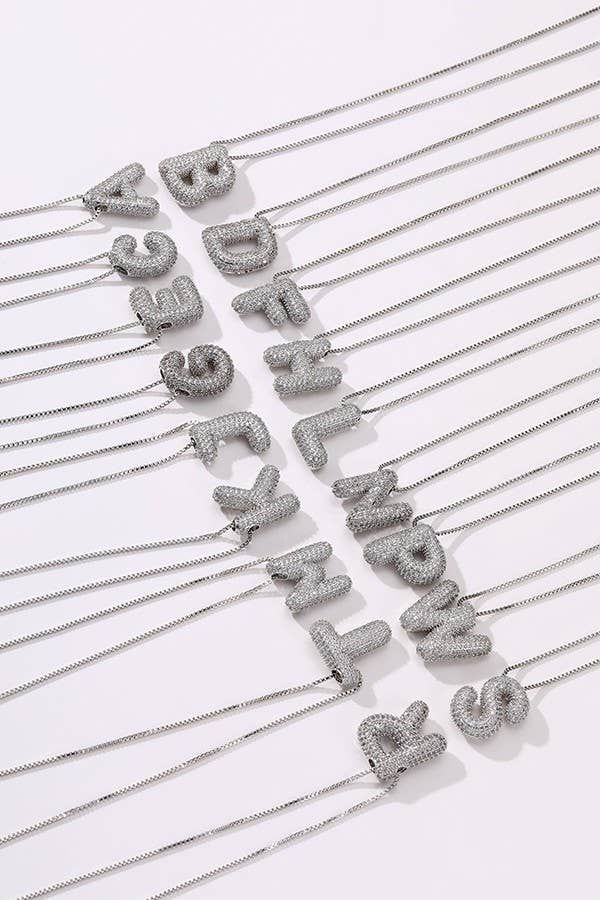 Initial Rhinestone Necklace