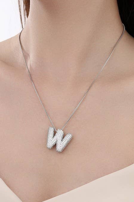 Initial Rhinestone Necklace
