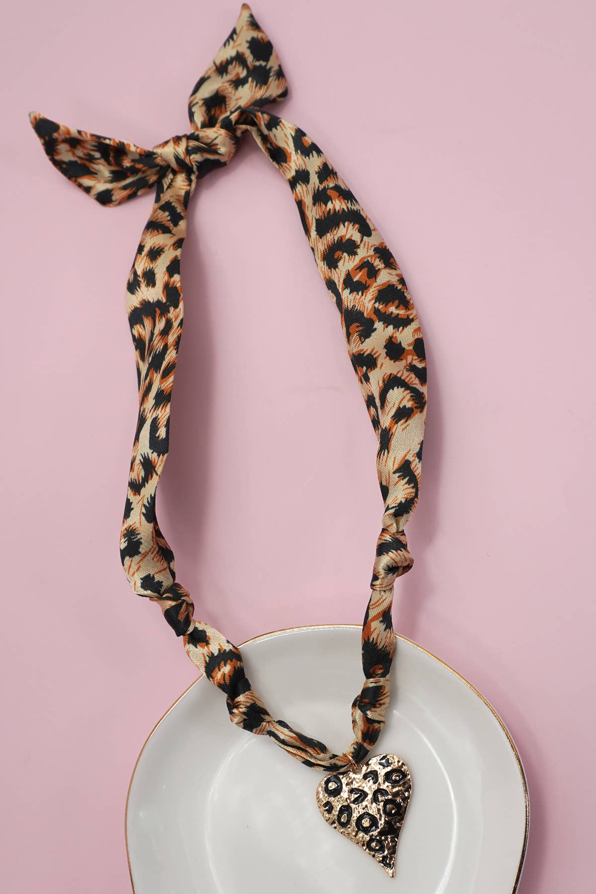 Leopard Scarf Necklace