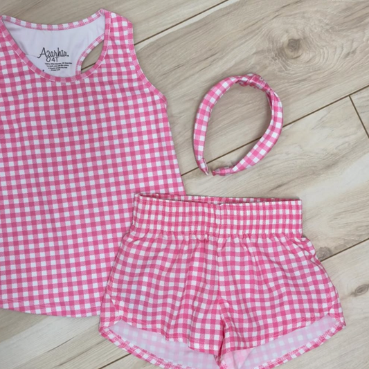 Gingham Headband for Girls