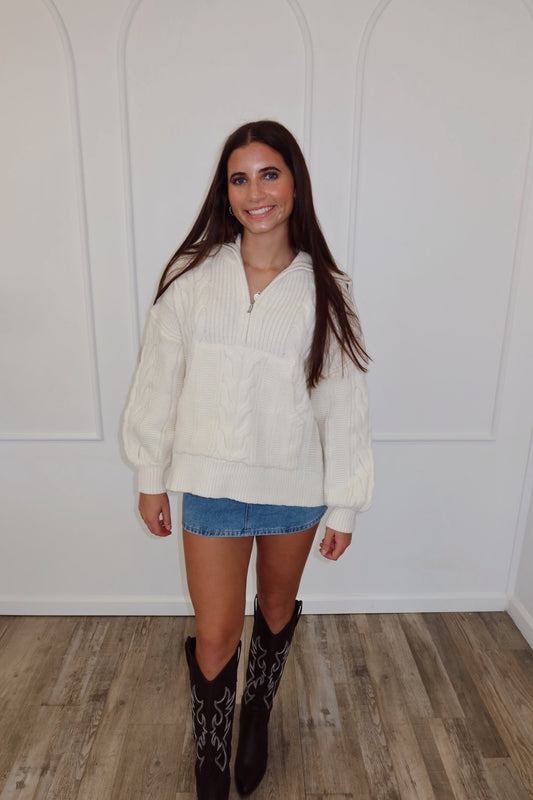 Knit Half Zip Sweater