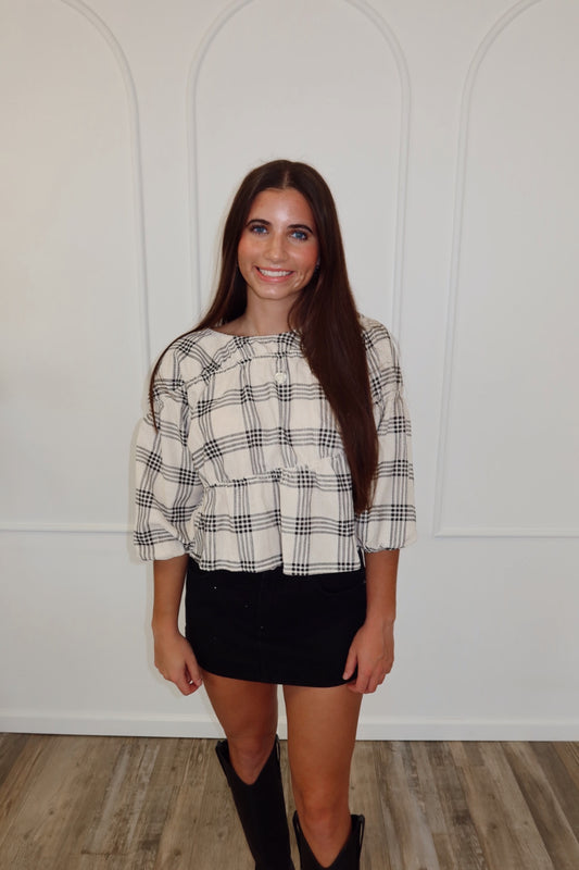 Falling for Plaid Top