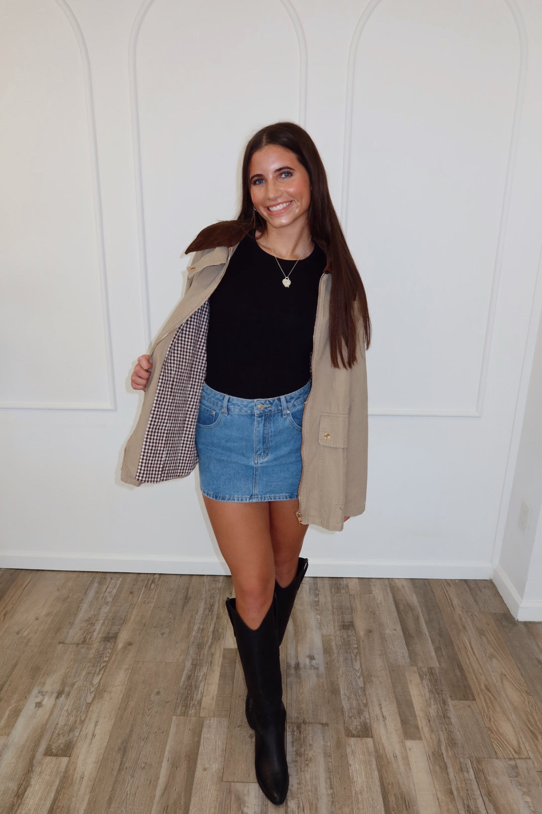 The Cord & Check Jacket – Alison Paige