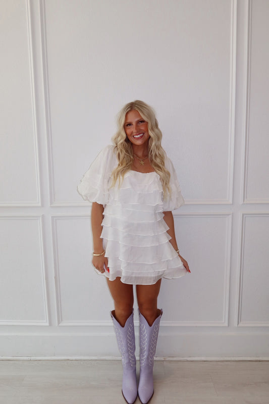 Ruffle Layered Mini Dress