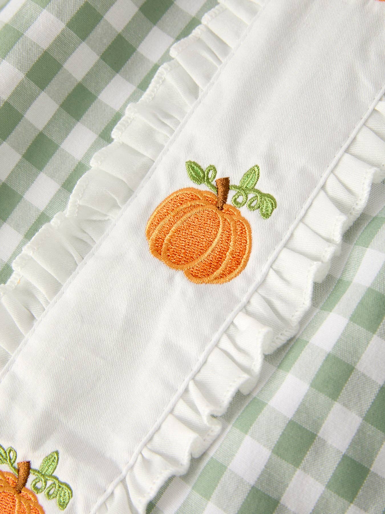 Pumpkin Plaid Girls Dress