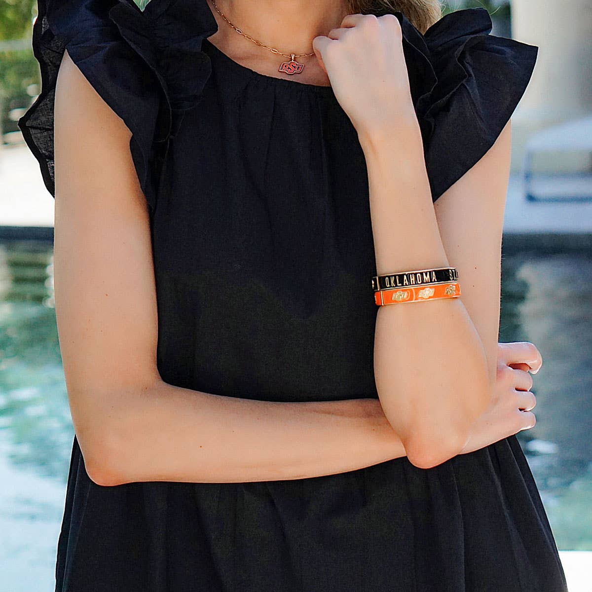 Oklahoma State Hinge Bangle