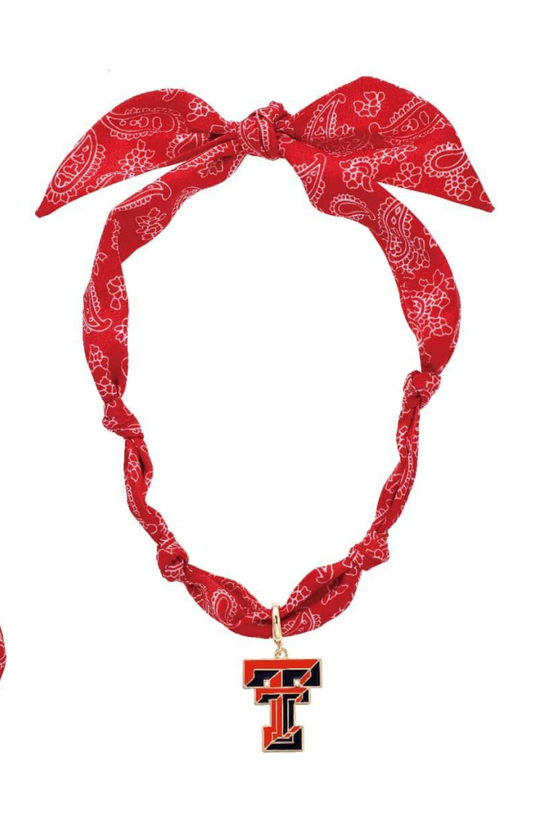 Texas Tech Bandana Scarf Necklace